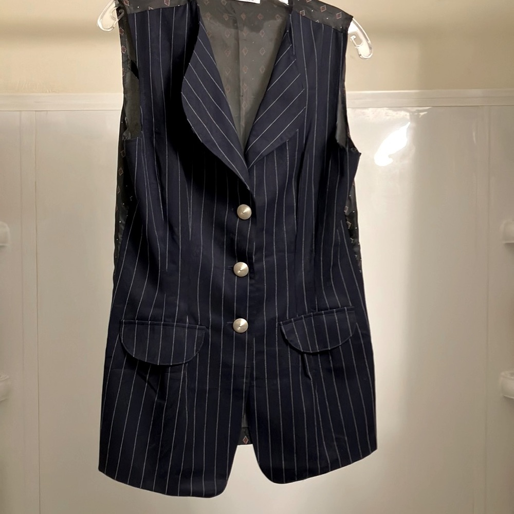 Women Vest, Brand STAR C.C.C. City Clothing Company, Color Navy, Size Medium